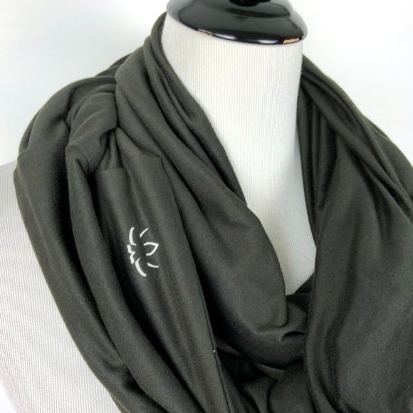 Beyond Yoga Brown Hidden Pocket Infinity Scarf New - Picture 2 of 16